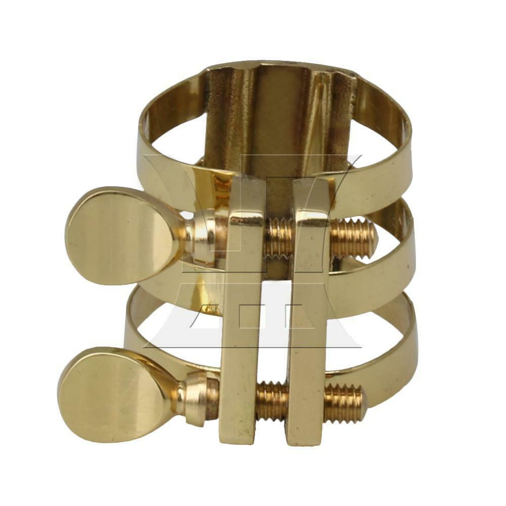 Gold Brass Alto Saxophone Ligature E-flat 40*25*25cm Lacquered
