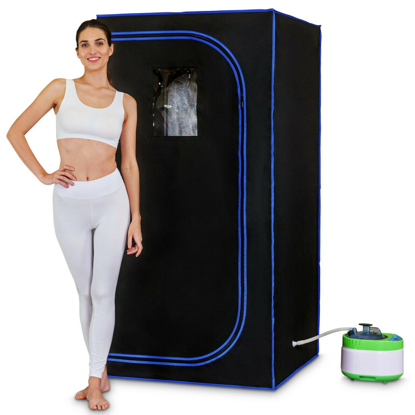 Pyle Slisau35bk Portable Personal In-home Detox Spa Steam Therapy Heated Sauna