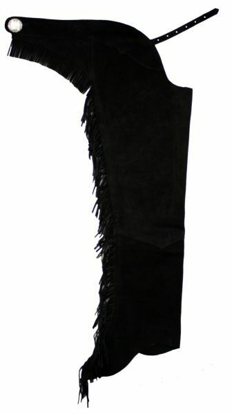 Black Suede Real Leather Western Horse Saddle Show Chaps  Xs  S  M  L  Xl  Xxl