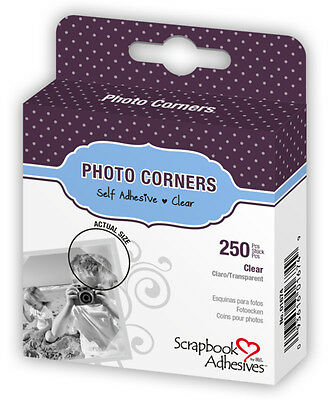 3l Scrapbook Adhesives Photo Mounting Corners Clear 3/8" Or 10mm 250/box