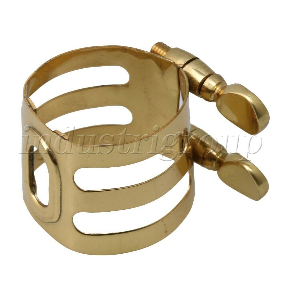 Gold Plated Copper Mouthpiece Ligature 29mm X 26mm For Tenor Saxophone