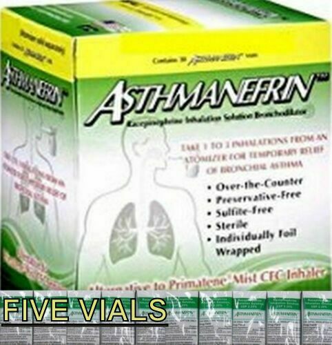 Asthmanefrin Asthma Treatment Refill, 5 Vials Pharmacy Fresh